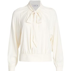 Coach textured dot tie blouse